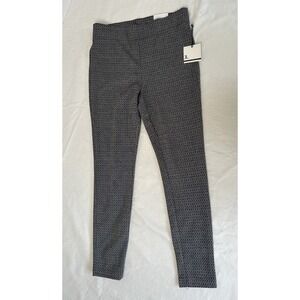 NWT Jules & Leopold Black & Gray Geometric Straight Leg Pants Women's M Twill